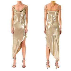 My Beachy Side Charlotte Bronze Shimmer Dress NWT Large
